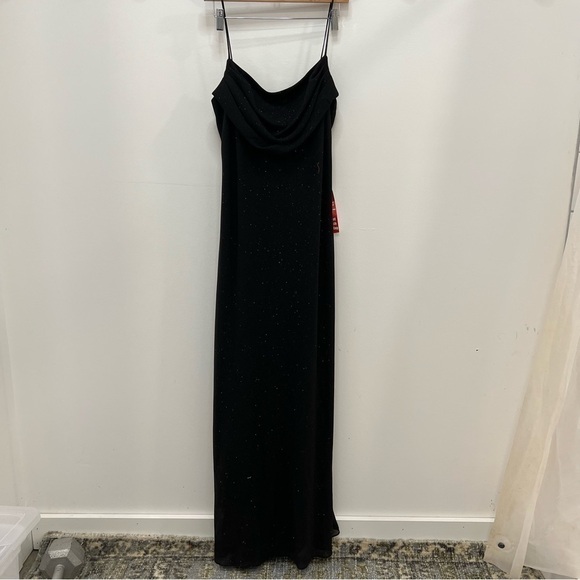 Nwt Sparkling Black floor length black tie formal gown - Picture 8 of 8